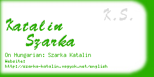 katalin szarka business card